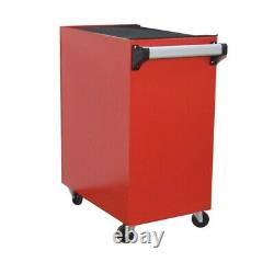 Steel Double Door Rolling Cabinet Garage Three-layer Toolbox Movable with Handle
