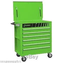 Sunex Mechanics Service Cart Green-Go Green Roll Around Shop Tool Box