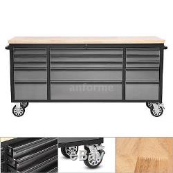 THOR Large 72 15 Drawers Craftsman Tool Chest Rolling Toolbox Work Station L7J4