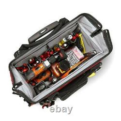 Tool Bag With Wheels Box Portable Rolling Tote Mechanics Sheetrock Heavy Duty 18