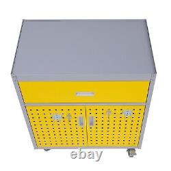 Tool Box Chest Cabinet Wheels Metal Rolling Auto Repair Storage Yellow withDrawer
