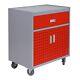 Tool Box Chest Cabinet Wheels Metal Rolling Auto Repair Storage Withdrawer, Red
