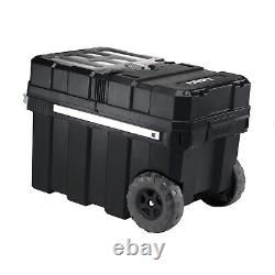 Tool Box Home Garage Storage Rolling Mobile Cart Chest Organizer Resin Black 24