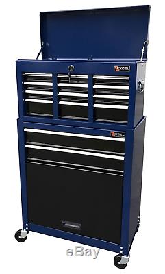 Tool Box With Wheel Rolling Organizer Heavy Duty Metal Cart Lockable Cabinet 24