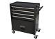 Tool Box With 4 Wheels High Capacity Rolling Tool Chest Repair Shop (black)
