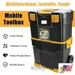 Tool Boxes Rolling Toolbox Stackable Cabinet Storage Chest Organizer With Handle