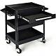 Tool Cart 3-tray Rolling Tool Organizer With Drawer Industrial Storage Dollies