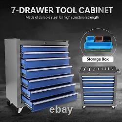 Tool Cart on Wheel Rolling 7 Drawers Tool Chest Tool Storage for Garage Workshop