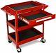 Tool Cart On Wheels Rolling Mechanic Storage Toolbox With Drawer Steel Organizer