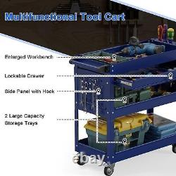 Tool Cart on Wheels for Mechanics with Drawers Rolling Tool Box Storage Organizer