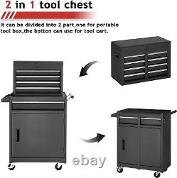 Tool Chest, 5-Drawer Rolling Tool Storage Cabinet with Enhanced Packaging, Det