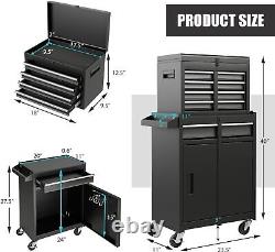 Tool Chest 5-Drawer Rolling Tool Storage Cabinet withDetachable Top Tool Box Liner