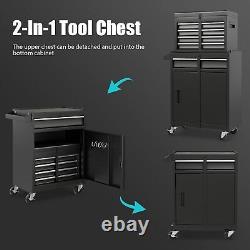 Tool Chest 5-Drawer Rolling Tool Storage Cabinet withDetachable Top Tool Box Liner
