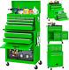 Tool Chest, 8-drawer Rolling Tool Chest With Wheels, Detachable Green Metal Tool