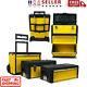 Tool Chest Cart 3-in-1 Storage Oversized Portable Cabinet Organizer Rolling Tool