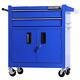 Tool Chest Heavy Duty Cart Steel Rolling Tool Box With Lockable Doors Blue