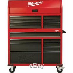 Tool Chest Rolling Cabinet Set Milwaukee Steel Textured 46 16 Drawer Soft Close