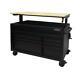 Tool Chest Work Bench Cabinet Adjustable Wood Top 52 In Rolling Garage Storage