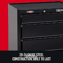 Tool Chest with Drawer Liner Roll, 26-Inch, 4 Drawer, Black 26 Cabinet