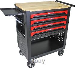 Tool Sets and 4 Drawers Tool Cart on Wheels, Drawers Rolling Tool Storage Box Too