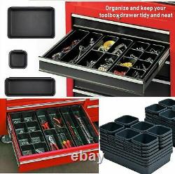 Toolbox Drawer Organizer Tray Set Rolling tool box Cabinet Dividers Storage Bins