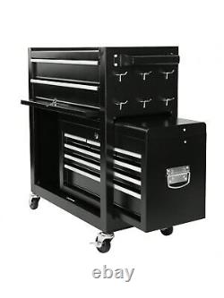 Toolbox8 Compartment Rolling StorageCabinetwithRemovableTopLidToolbox on Wheels