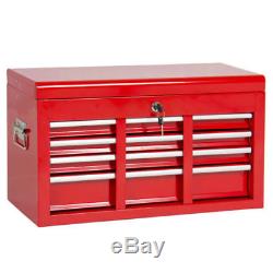 Top Chest Rolling Tool Storage Box Cabinet Sliding Drawers Toolbox Organizer NEW