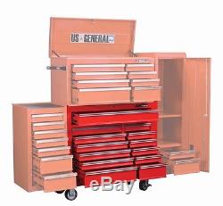 US General 13 Dr 44 in Rolling Tool Cabinet Box Chest Storage Industrial Toolbox