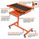 Us Heavy Duty Adjustable Work Table Bench With Drawer, 200 Lbs Rolling Tool Cart