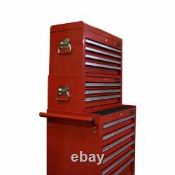 US Pro Tools Tool Chest Box roll cabinet toolbox heavyduty red