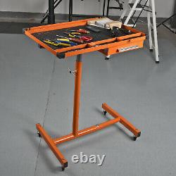 US Stock Heavy Adjustable Work Table with Drawer, 200lbs Capacity Rolling Tool