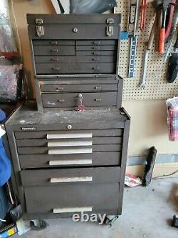 USED KENNEDY TOOLBOX TOOL BOX ROLL AWAY With KEYS MACHINIST CHEST. LOCAL PICKUP