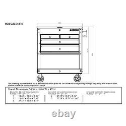 Utility Tool Cart Mechanic Rolling Cabinet Toolbox Storage Portable Garage