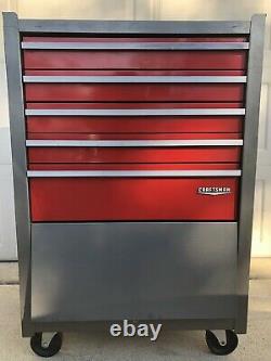VTG 1967 Craftsman Red Gray Bottom Rolling Tool Box Chest Cabinet