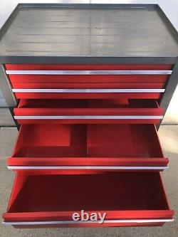 VTG 1967 Craftsman Red Gray Bottom Rolling Tool Box Chest Cabinet