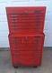 Vintage 1970s Mac Tools Toolbox Box Chest Roll Cabinet Combo Mb516 Mb520 With Keys