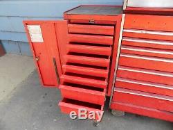 Vintage Snap On KRA-537A, 557F Deluxe Roll-away Tool Box Chest, KENOSHA, WIS. 1980