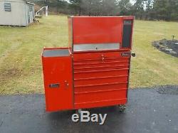 Vintage Snap-On Rolling Tool Chest & Side Box Excellent Cond 1 Owner 1970's