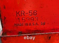 Vintage Snap-On Tool KR352 Roll Cab & KR56 Top Box Matching Combo 1956 With Keys