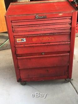 Vintage Snap-on 7 Drawer Rolling Tool Chests Box 27 W X 20 D X 33h CALIFORNIA