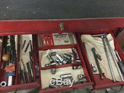 Vintage Snap-on Rolling Tool Box Huge With Tons Of Old Car Tools-See Description