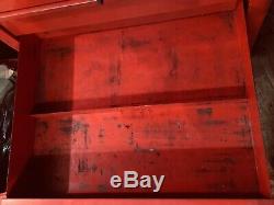 Vintage Snap-on Super Heavy Duty Rolling Tool Chest 3 Drawer 1 Cubby + Catalogue