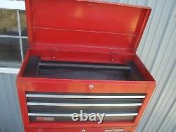 Vtg 1982 Craftsman 3 Piece TOOL CHEST TOP BOX, MIDDLE BOX, AND ROLL CABINET