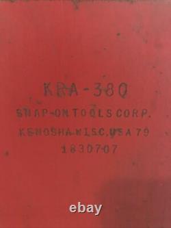 Vtg Snap On KRA- 380 Roll Cab, KRA-59E Top Tool Box