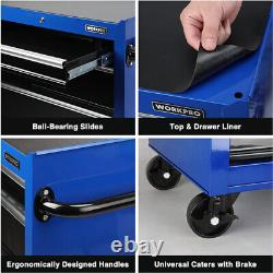 WORKPRO 4-Drawer Tool Chest, 26Rolling Metal Tool Storage Cabinet, Drawer Liner