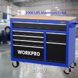 WORKPRO 42 7-Drawer Rolling Tool Chest, Mobile Tool Storage Cabinet, Drawer Liner