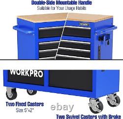 WORKPRO 46 9-Drawer Rolling Tool Chest Mobile Tool Storage Cabinet 1200lbs Load