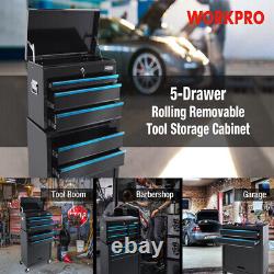 WORKPRO 5 Drawers Rolling Tool Chest Rolling Tool Storage Cabinet with Wheels
