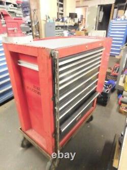 Waterloo Red Pro Series 10 Drawer Rolling Tool Cabinet with Side Attachment