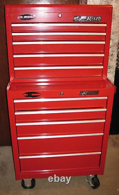 Waterloo Rolling Wheeled Tool Cart Box 10 Drawers Very Good Used Condition